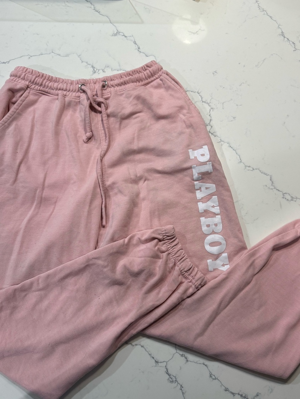 Missguided Pink Jogger Sweatpants with White Logo